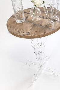 Tavolinetto da The /Caff�, comodino da camera h 62 cm in Plexiglass Richiami moreschi Linea ARABESCO , �50x h 62 cm - Colore rovere