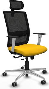Sedia da ufficio Piqueras y Crespo, modello 1B086G2, colore giallo