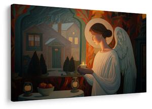 Quadro su tela – Angioletto di Natale