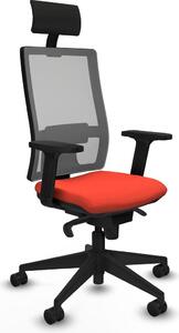 Sedia da ufficio Horna Piqueras y Crespo, modello 2D066N1, colore arancione scuro