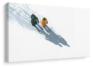 Quadro su tela – Sci alpino innevato