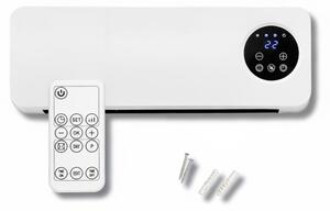 Zaltino - Stufa ventilata da parete 2-in-1 - 2000W - Ventilatore