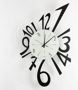 Orologio Da Muro Struttura in metallo e quadrante in vetro NUMERICO Dimensioni 43x70 cm lancette Colore nero , Numeri Arabi realizzato in Nero