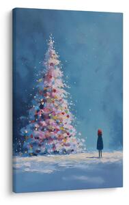 Quadro su tela – Notte magica con albero di Natale