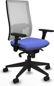 Sedia da ufficio Piqueras y Crespo, modello 3D066N0, colore azzurro chiaro