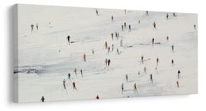 Quadro su tela – Sciatori nel paesaggio invernale