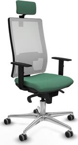 Sedia da ufficio Piqueras y Crespo, modello 1D086G2, colore verde smeraldo