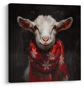 Quadro su tela Natalizio – Capra carina