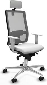 Sedia da ufficio con poggiatesta, modello Horna Piqueras y Crespo 4B086N2, colore bianco
