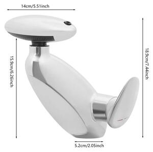 Miscelatore monocomando per lavabo con LED, indicatore di temperatura, protezione anti-scottatura, soffione estraibile a 360°, portata da 40 a 60 cm, finitura argento