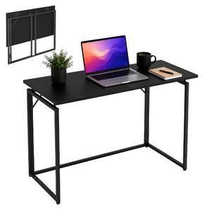 Relaxdays, scrivania, dimensioni (altezza x larghezza x profondità): 74 x 100 x 50 cm, pieghevole, salvaspazio, scrivania da lavoro, scrivania per ufficio, ideale per l'home office, colore nero