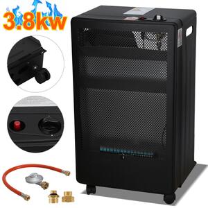 Fornello a gas portatile con fiamma blu, 3800 W, pieghevole e mobile, adatto per bombole di GPL fino a 15 kg, completo di 2 adattatori EU