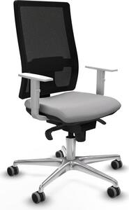Sedia da ufficio Piqueras y Crespo, modello 4B086G0, colore grigio chiaro