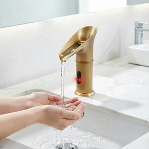 Miscelatore per lavabo - Rubinetto con sensore - Senza contatto - Erogatore a cascata - Igienico - Riduce il rischio di infezioni