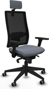 Sedia da ufficio Piqueras y Crespo, modello 3D066G2, colore grigio