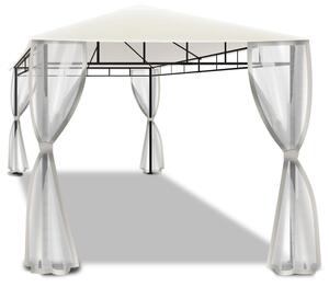 Beusi - gazebo da giardino 3x2 mt in ferro con telo di copertura in poliestere e 4 zanzariere laterali con cerniere e lacci