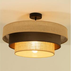 Plafoniera WENTA 1xE27/60W/230V diam. 50 cm iuta/marrone