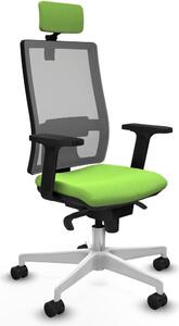 Sedia da ufficio con poggiatesta, modello Horna Piqueras y Crespo 2D026N2, colore pistacchio