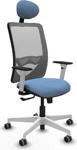 Sedia da ufficio con poggiatesta, modello Zulema Piqueras y Crespo, codice 1B026G1, colore blu cielo