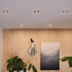 Paulmann Lampada a incasso Nova Plus nera Ø 9 cm GU5.3/GU10 IP65, Nero, Bagno, Alluminio, Moderno