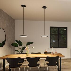 Paulmann Lampada LED a sospensione Hildor, nera Ø 31 cm 3 livelli dimmerabili dimmerabile, Nero, Soggiorno / Sala da pranzo, Metallo, Moderno
