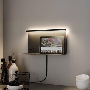 Paulmann Applique da parete a LED Jarina, dimmerabile, Nero, Camera da letto, Metallo, Moderno, Applique a LED