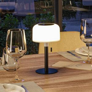 Paulmann Lampada LED da tavolo solare a Bartja, nera, IP44 dimmerabile, Nero, Soggiorno / Sala da pranzo, Plastica, Moderno, Lampade solari