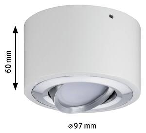 Paulmann plafoniera LED Argun, bianca, Ø 10 cm, metallo dimmerabile, Bianco / Opale, Soggiorno / Sala da pranzo, Metallo, Moderno