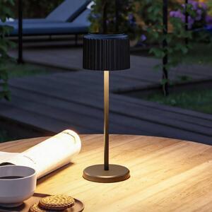 Paulmann Lampada LED da tavolo solare a Else, nera, IP44 dimmerabile, Nero, Soggiorno / Sala da pranzo, Alluminio, Moderno, Lampade solari