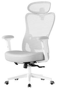 Sedia da ufficio ergonomica OBN066GD01, con capacità di carico fino a 150 kg, colore bianco/grigio - N