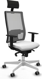 Sedia da ufficio Horna Piqueras y Crespo, modello 1D026G1, colore bianco