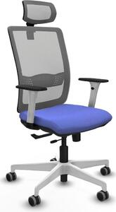 Sedia da ufficio Piqueras y Crespo, modello 1B026G2, colore azzurro chiaro