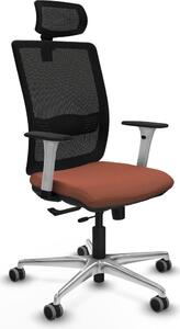 Sedia da ufficio Piqueras y Crespo, modello 1B086G2, colore marrone e nero