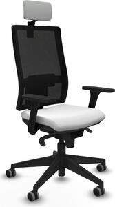 Sedia da ufficio Piqueras y Crespo, modello 3D066G2, colore bianco