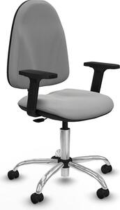 Sedia da ufficio Piqueras y Crespo modello B2D05RF, colore grigio chiaro