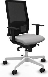 Sedia da ufficio Piqueras y Crespo, modello 1D026N0, colore grigio chiaro