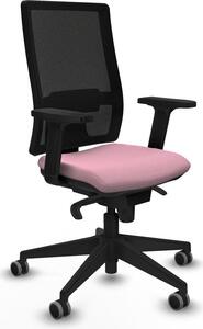 Sedia da ufficio Piqueras y Crespo modello 2D066G0, colore rosa