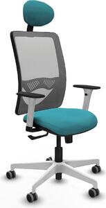 Sedia da ufficio con poggiatesta, modello Zulema Piqueras y Crespo, codice 1B026G1, colore turchese
