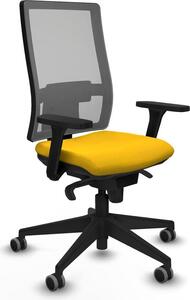 Sedia da ufficio Horna Piqueras y Crespo, modello 3D066G0, colore giallo