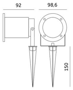 Lampada da esterno LED RGBW dimmerabile BLAKE 1xGU10/4,8W/230V IP65 + telecomando
