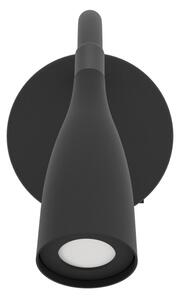 Eglo 901818 - Lampada da parete flessibile OLIVANDINO LED/3,8W/230V nera