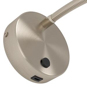 Eglo 901783 - Lampada da parete flessibile con USB OLIVANDINO LED/3,8W/230V cromo