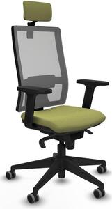 Sedia da ufficio Piqueras y Crespo, modello 2D066G2, colore verde