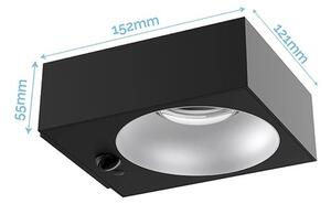 Viking - Lampada da parete solare LED dimmerabile con sensore LED/2W/3,7V IP65 4000K