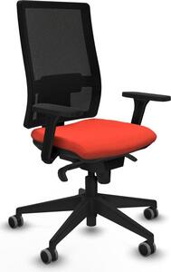 Sedia da ufficio Horna Piqueras y Crespo, modello 3D066G0, colore arancione scuro