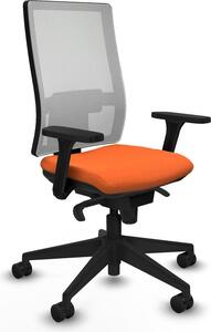 Sedia da ufficio Piqueras y Crespo modello 3D066N0, colore arancione