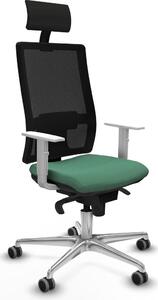 Sedia da ufficio con poggiatesta, modello Piqueras y Crespo 4B086G1, colore verde smeraldo