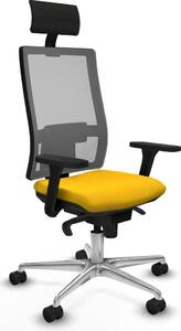Sedia da ufficio Horna Piqueras y Crespo, modello 3D086N1, colore giallo