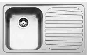 Lavello Smeg SP791D-2 da Incasso 1 Vasca con Gocciolatoio Acciaio Inox