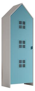 Armadio per bambini bianco/azzurro 58x172x37 cm Casami Bruges – Vipack